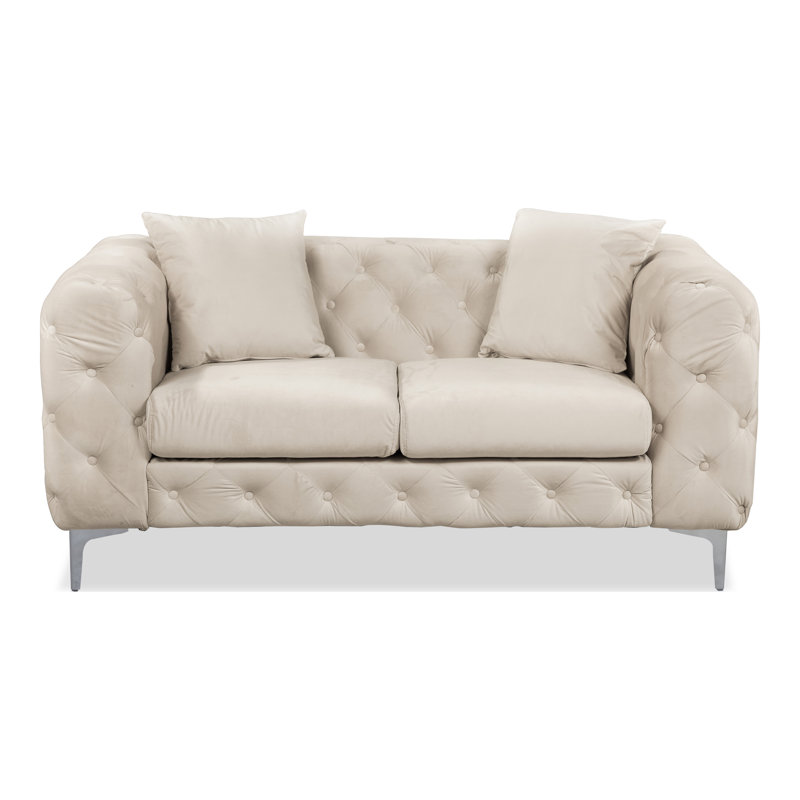 Causeuse capitonnée Hedin 68,5 po