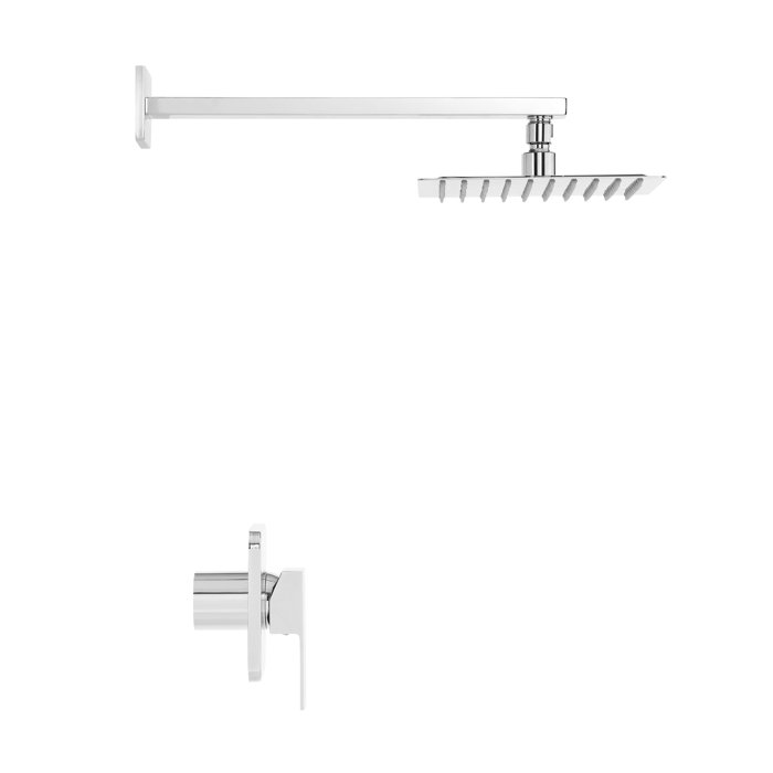 Eolax 8 Inch Shower Arm & Flange Set - Brushed Nickel Stainless Steel Wall Mount For Fixed/Handheld Shower Heads - View #2