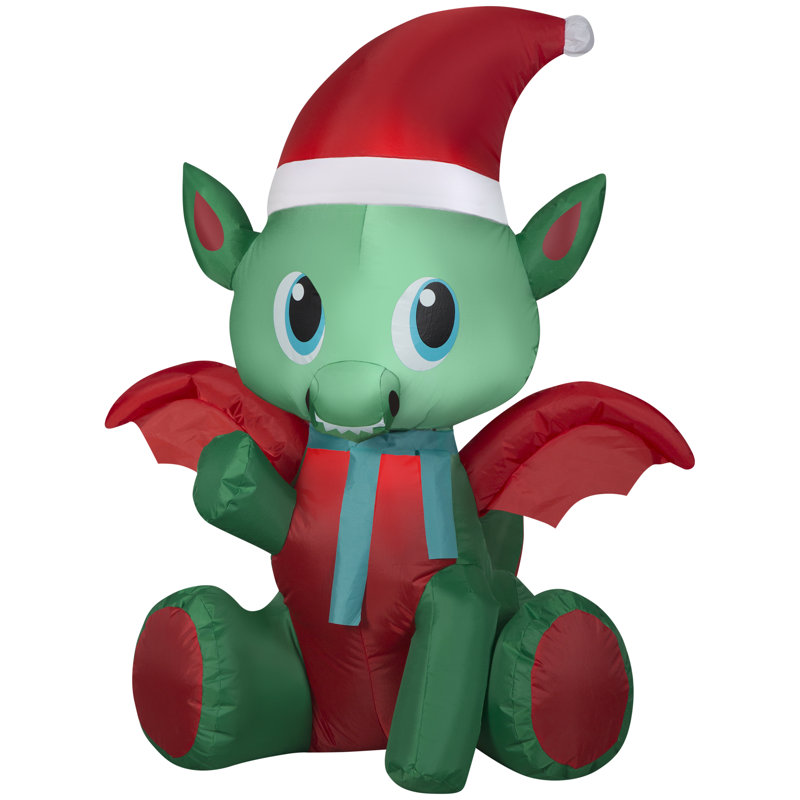Bébé dragon gonflable de Noël