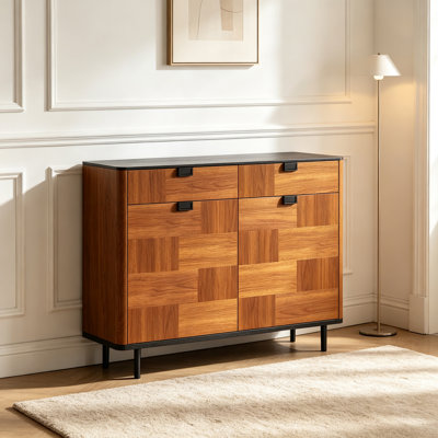 Rounded Iron Handle Buffet Table