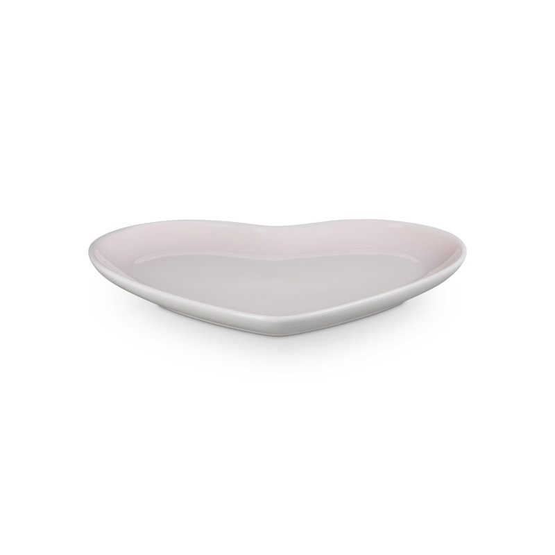 Le Creuset Stoneware Heart Plate, Shell Pink