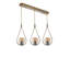 Lustre de style scandinave, finition cuivre, 21,7 po x 7,9 po | Fabrication 100% métal, hauteur réglable jusqu'à 27,6 pouces | Douille E27, 40 W maximum | Élégant luminaire pour décoration intérieure moderne-1610120039-1610120033