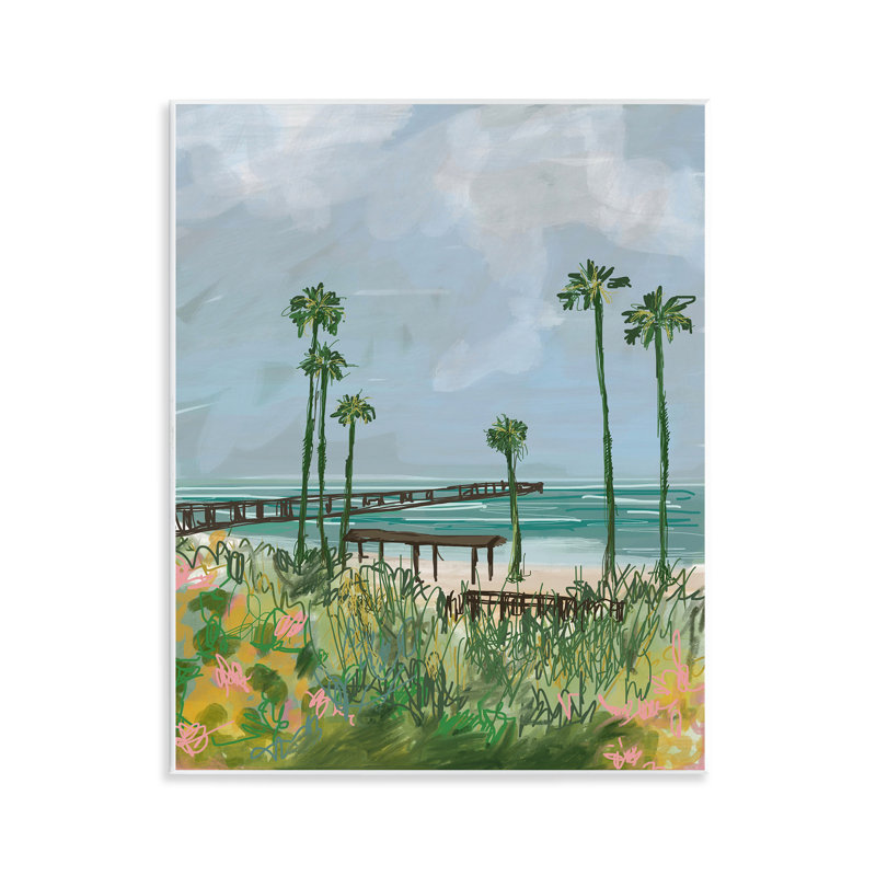 «Palm Trees Dock Scene» par Jan Weiss