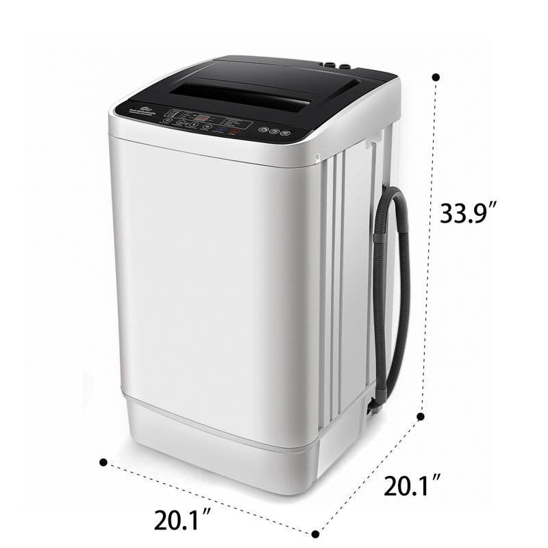 2.8 Cu.ft Portable Washer, Full Automatic Washing Machine With 4 Program 4 Water Level 3 Water Temp For Apartment, Rv, Dorms