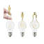 2 Pack Polished Brass Clip-On Medium-Base Harp Fitter Adapter with Finial Cap