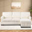 Canapé-lit modulaire 3 de style victorien beige en L