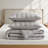 3-Piece Queen Linen Garment Washed Quilt Set,Gray-136327763