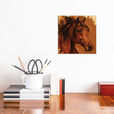 Equine Head Arab Chestnut (study 27) by Zil Hoque - Gallery-Wrapped Canvas Giclée on Canvas