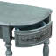 Console bleu antique, grand espace de rangement avec 4 tiroirs et 1 tablette, indispensable au salon, bois massif, courbé, 132 cm, solution idéale.