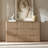 54.5" W Fluted 6-drawer Dresser,  Fluted Wood Chest with Faux Marble Top and Sturdy Base-2071817299