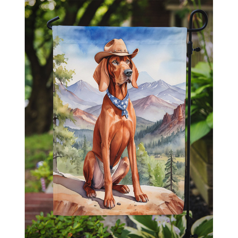 Drapeau Cowboy Welcome Garden, Redbone Coonhound