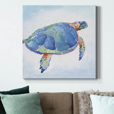 «Galapagos Sea Turtle I», reproduction d'art sur toile tendue