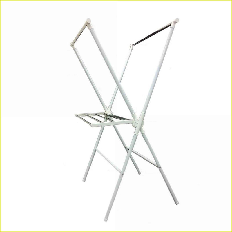 Laundry Drying Rack, 51" Tall Adjustable Folding, White | Metal &amp; Plastic