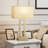 22'' Golden Modern Metal Table Lamp with Touch Control and USB A&C