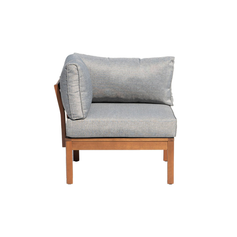 Leonetta Solid Wood 3- Person Seating Group with Cushions