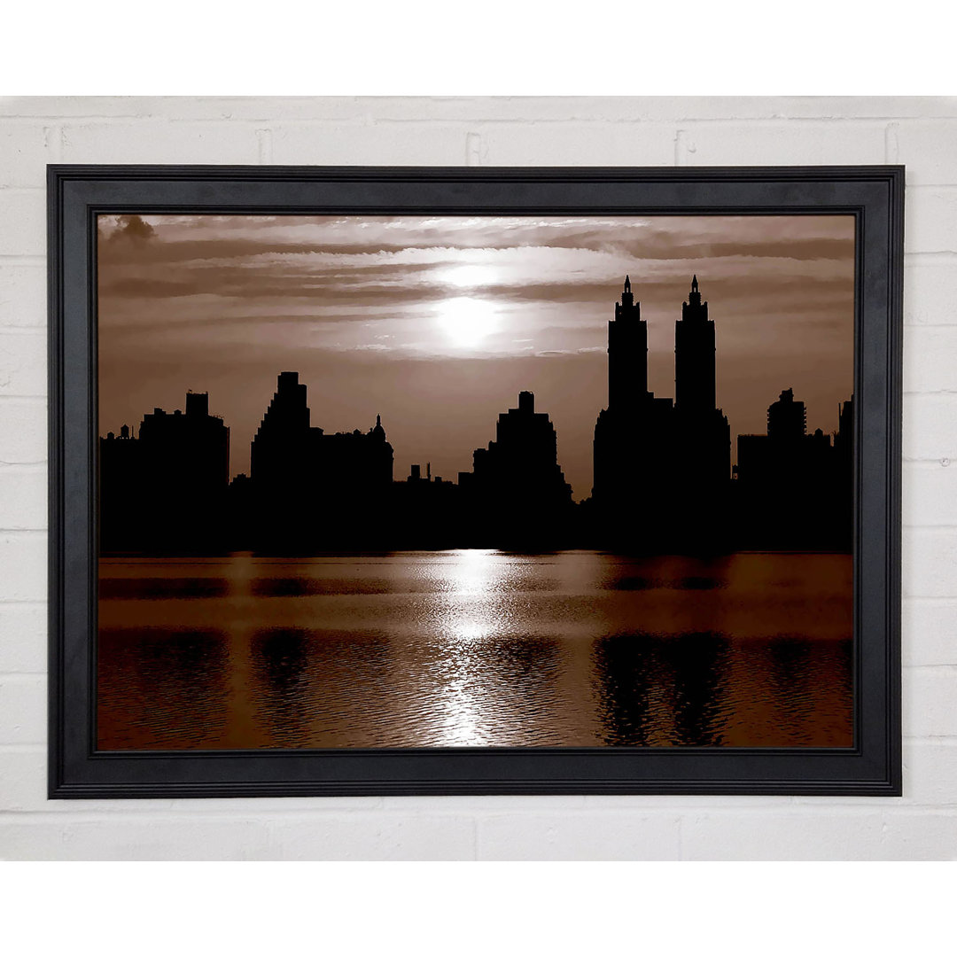 Nyc Brown Skyline - Druck