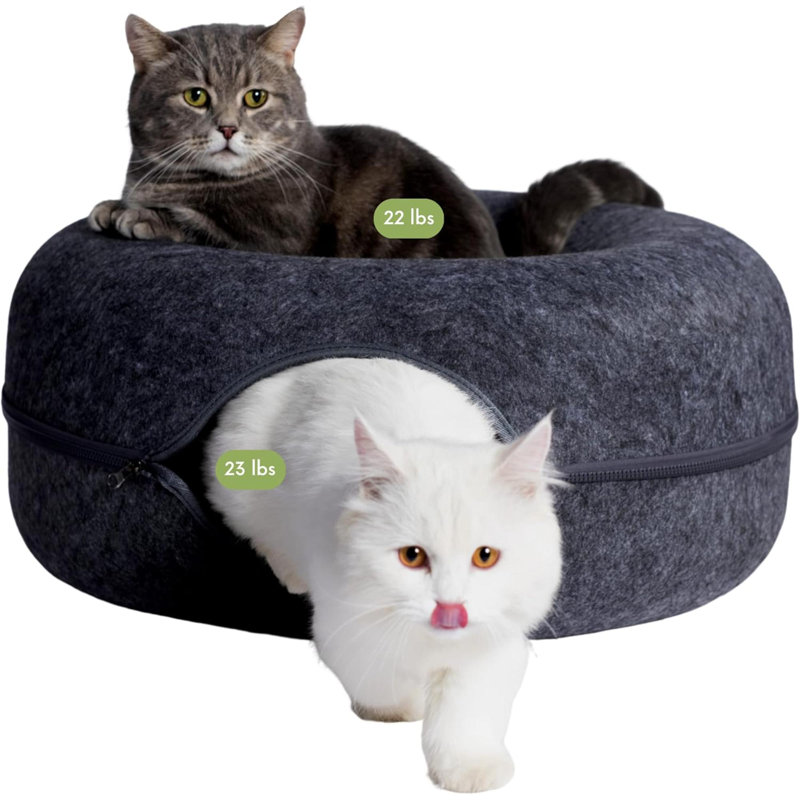 Lit pour chat Peekaboo, Grande taille: L 24 po x l 11 po, Gris