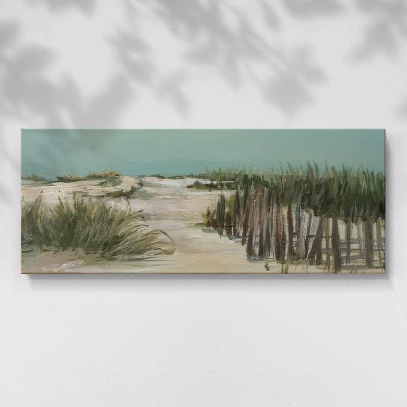 Warm Dunes I - Toile tendue avec châssis - Prêt à accrocher, H 12 po x l 30 po