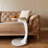 Corrick C-Shaped Round Side Table with Rolling Wheels-724213725
