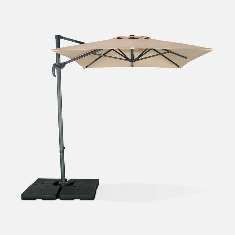 2m x 3m Rectangular Parasol, Beige