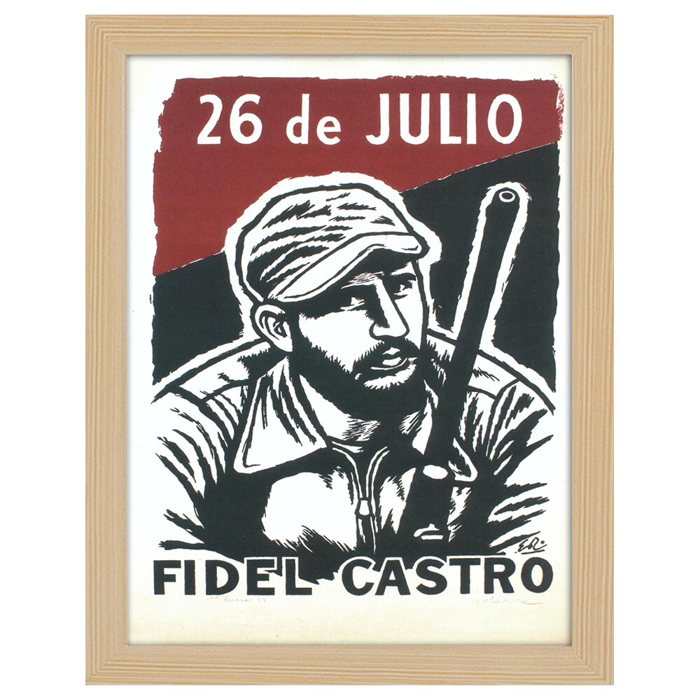 Vintage Kriegspropaganda Poster Fidel Castro - 26 De Julio - Dekorativer Kunstdruck, Wandkunst Dekor