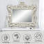 Miroir Adara 62 po x 54 po, finition blanc antique