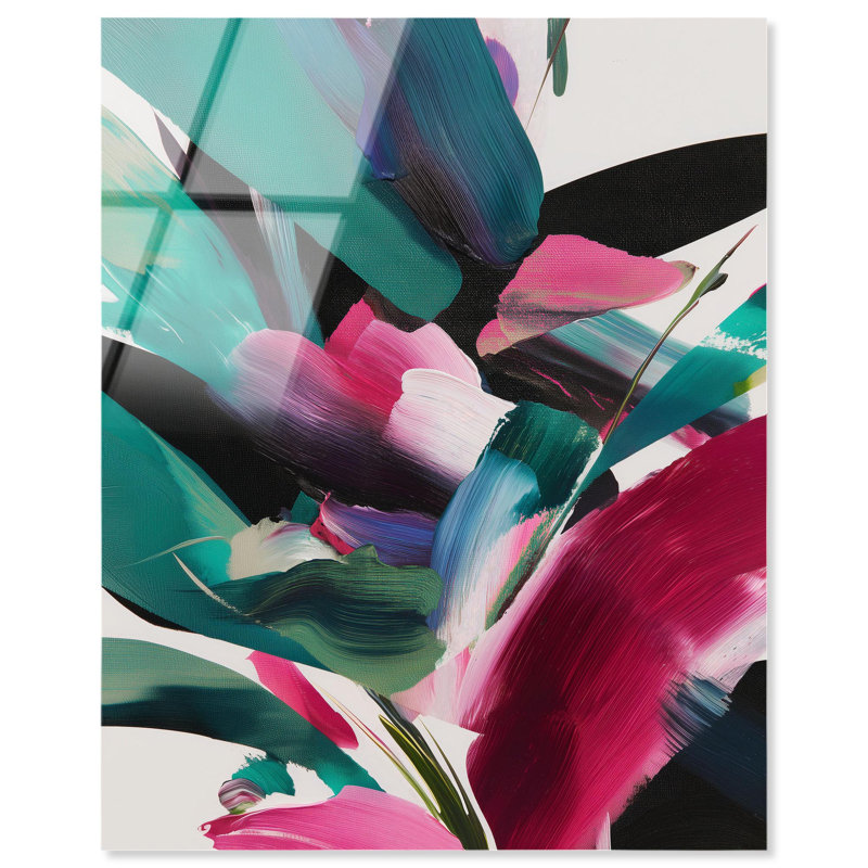 Décoration murale tropicale Swooping Color Symphony III par Art Remedy, H 20 po x l 16 po