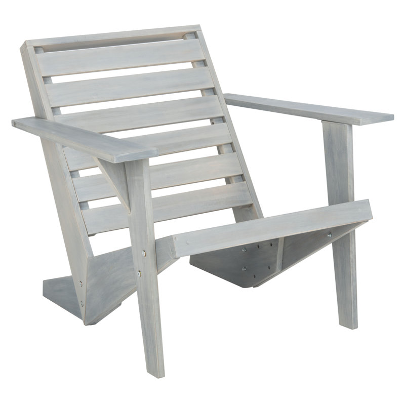 Chaise Adirondack en bois massif Ursa, Gris cendré