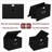 Fabric Storage Cube Bins Foldable Organizer Container Collapsible Basket With Lids And Metal Handles, For Home, Bedroom, Closet 6 Pcs (Black)