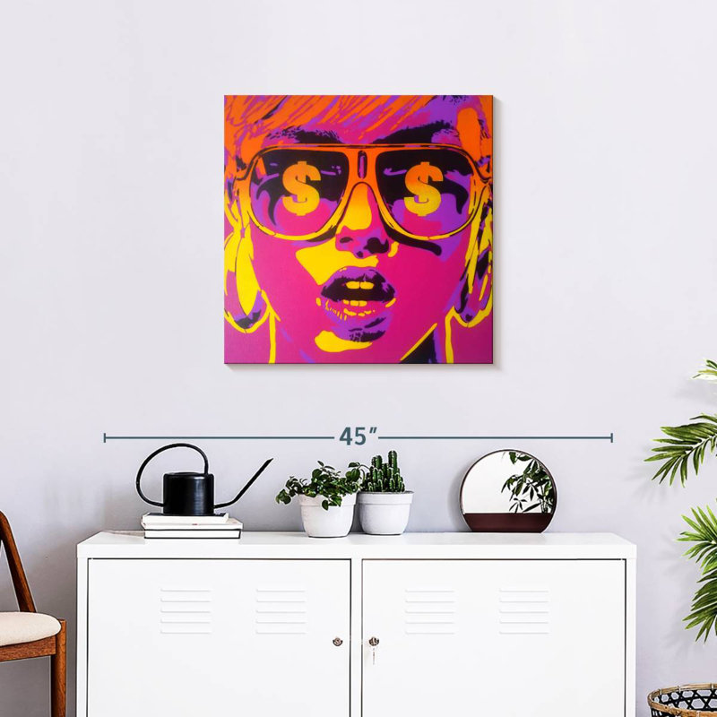 Pop Star Dollars, 24" H x 24" W