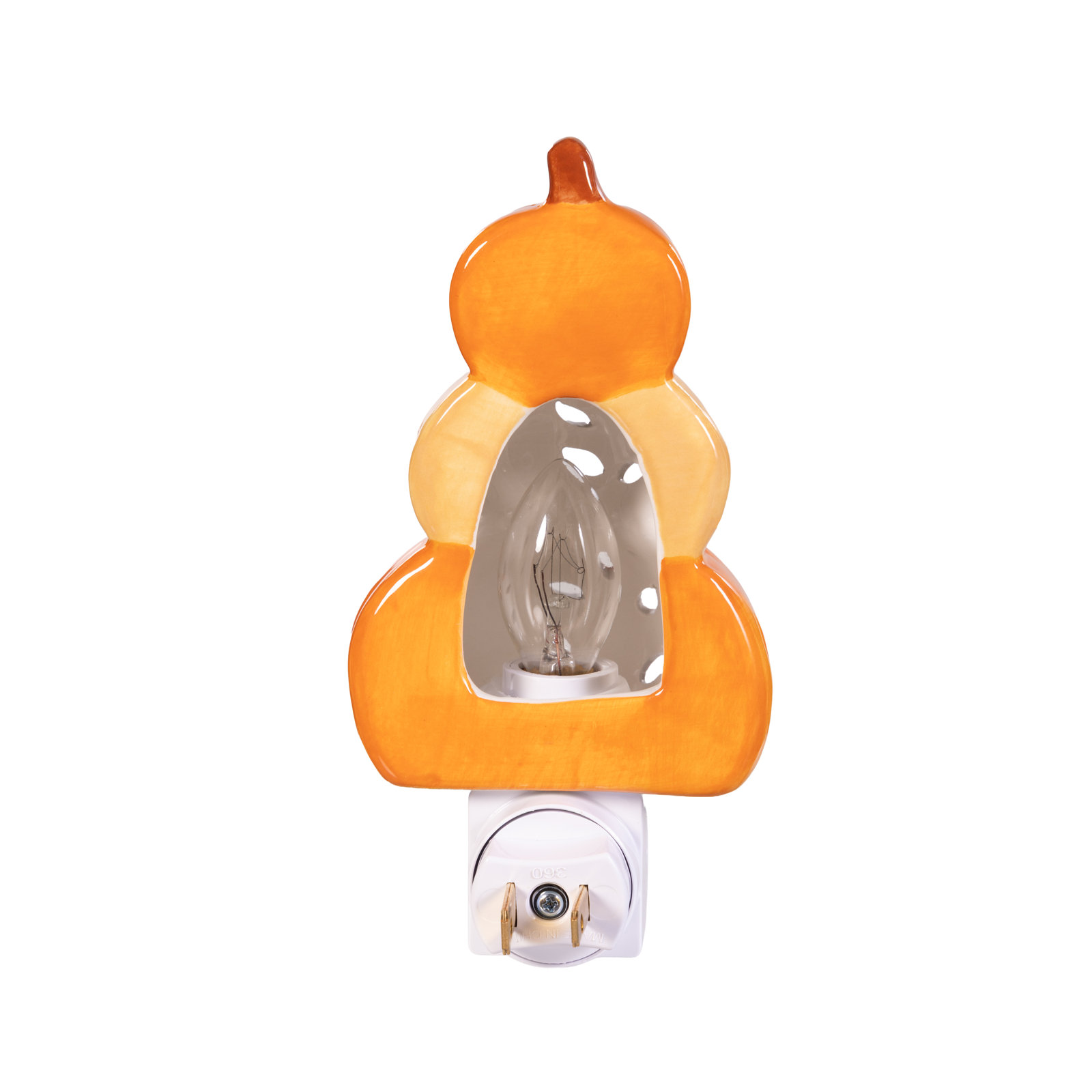 Harvest Blossom Stacked Pumpkins Ceramic Nightlight