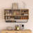 55.12" Modern Minimalist Light Wood Color Shelf with Hanging Rod-126597329