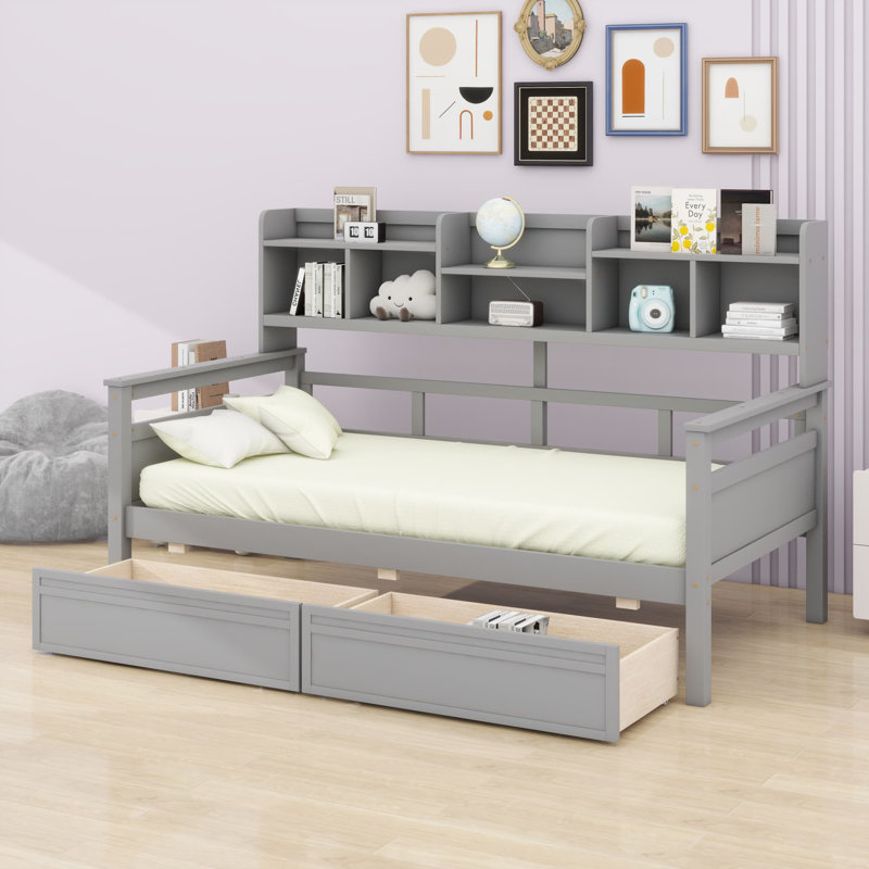 Lit de jour, Gris, Lit simple