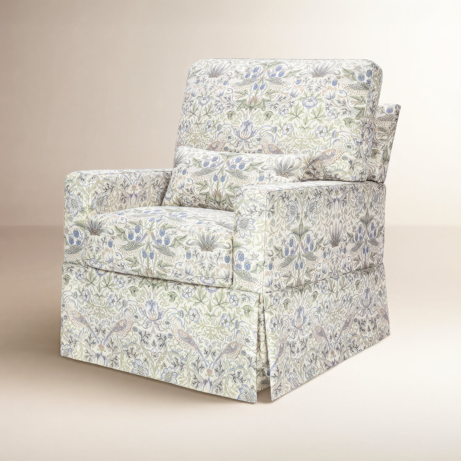 Morris & Co. Nursery Chair, Strawberry Thief in Fig & Thyme