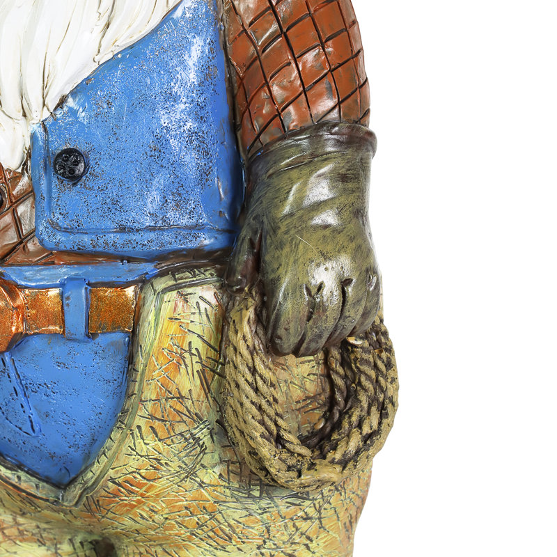 Statue de jardin de gnome Exhart Bronco Billy Cowboy
