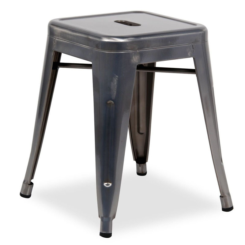 Chisley Stainless Steel Accent Stool