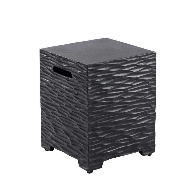 16" Concrete Propane Tank Cover, Black