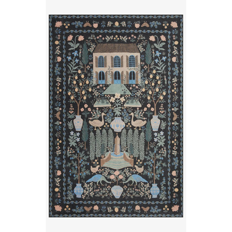 Tapis intérieur / extérieur rectangulaire Sarosh, Rectangle 3 pi 3 po x 4 pi 11 po