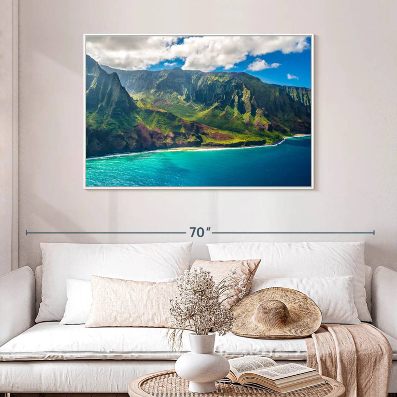 Kauai, Cadre flottant blanc, 46 po x 31 po