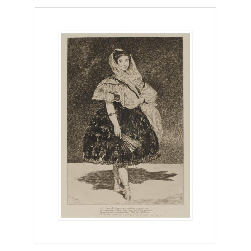 «Lola de Valence» par Edward Manet, impression giclée sur cadre, H 21,75 po x l 16,93 po