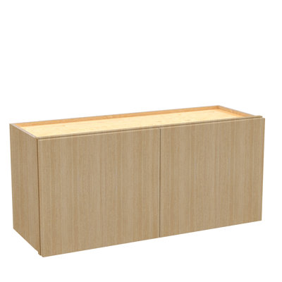 Gallery Express Rowan Assembled 30 in W X 12 in D X 12 in H Wall Bridge Kitchen Cabinet with Sft Close in Straw