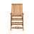 3 Piece Outdoor Conversation Bistro Set Contains a Round Acacia Wood Coffee Table and 2 Folding Adjustable Arm Chairs, Natural Oil