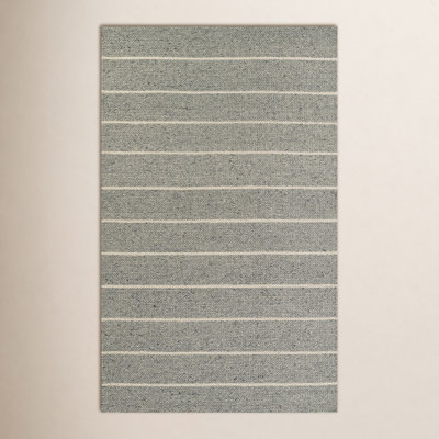 Lemington Gray Beige Hand-Braided Striped Rug