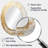 Gold And White Soft Wave Vortex - Modern Oval Wall Mirror-521464628