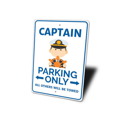 Panneau de stationnement de capitaine de navire