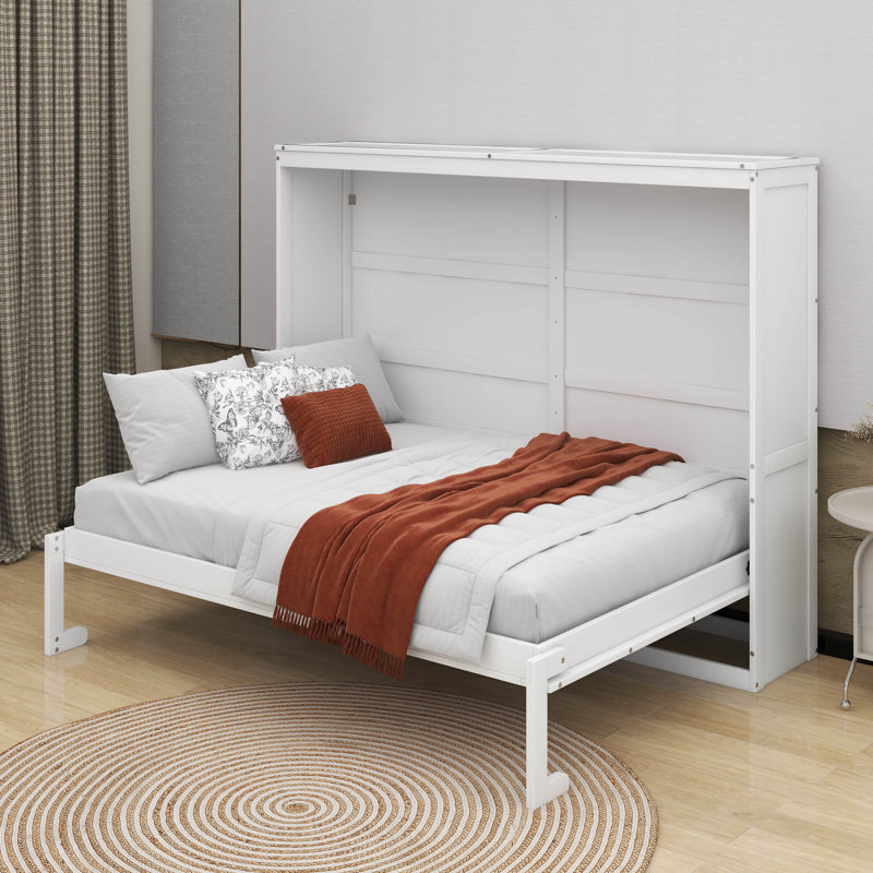 Lit escamotable double pleine grandeur, Blanc, Double