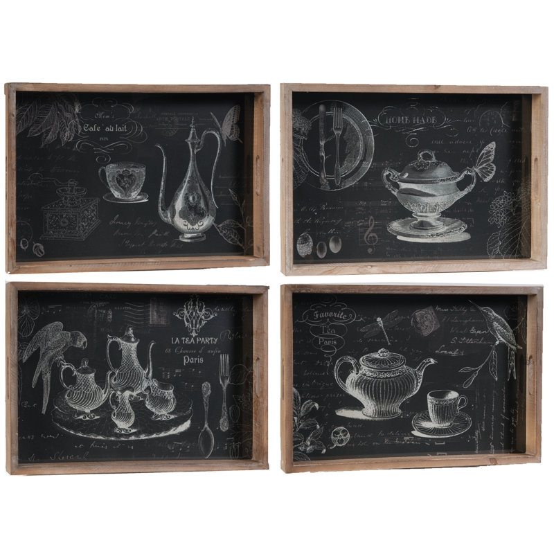 Ensemble de plateaux de service Earley, Noir