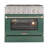 KUCHT Professional 36 in. 5.2 cu. ft. Dual Fuel Range for Natural Gas  with Sealed Burners and Convection Oven in Stainless Steel with Green Oven Door-87227275-87227284