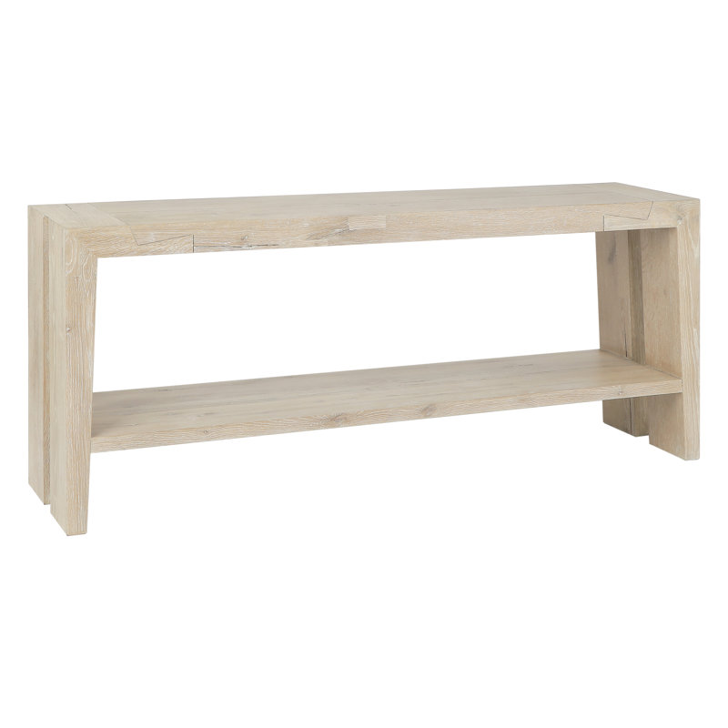Troy 72" Solid Wood Console Table, Aged Cream