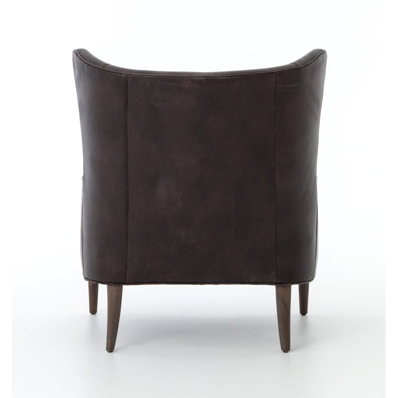 Marlow Wingback Chair, Toasted Parawood, Vintage Black